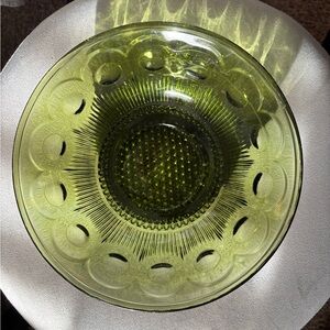 Bartlett Collins green glass bowl
